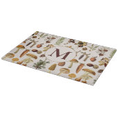 Vintages Mushroom Pine Forest Nattern Muster Schneidebrett (Ecke)