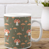 Vintages Mushroom Retro Green Muster Kaffeetasse