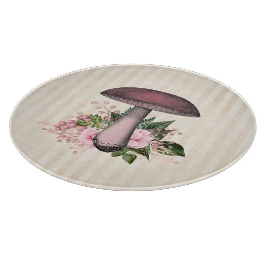 Vintages Mushroom und Blumenkompilation Schneidebrett (Ecke)
