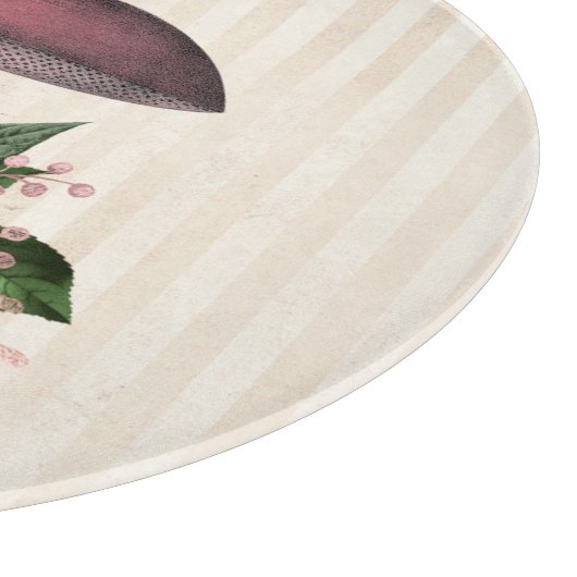 Vintages Mushroom und Blumenkompilation Schneidebrett (Ecke)