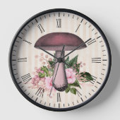 Vintages Mushroom und Blumenkompilation Uhr (Vorderseite)