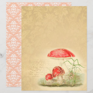 Vintages Mushrooms Scrapbook Paper - Marple Hall