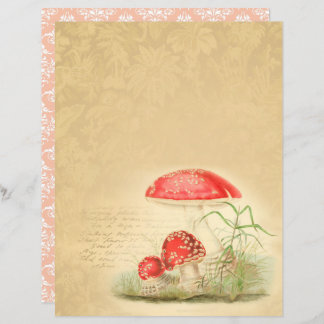 Vintages Mushrooms Scrapbook Paper - Marple Hall