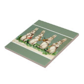 Vintages Musical Oaster Bunnies Green Fliese (Seite)