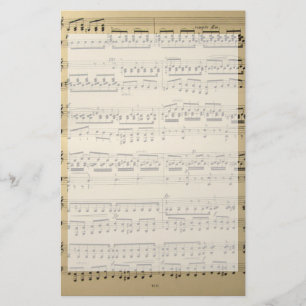 Vintages Musik-Blatt Briefpapier