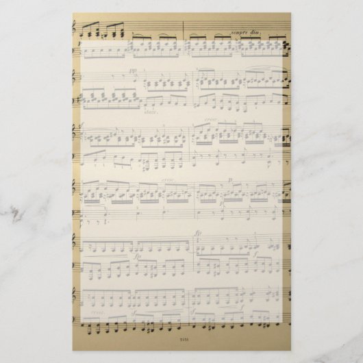 Vintages Musik-Blatt Briefpapier (Vorderseite)