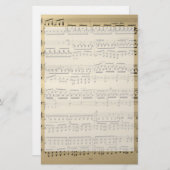Vintages Musik-Blatt Briefpapier (Vorne/Hinten)