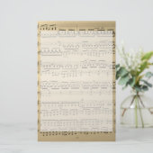 Vintages Musik-Blatt Briefpapier (Stehend Vorderseite)