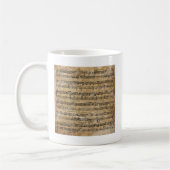 Vintages Musik-Blatt Kaffeetasse (Links)