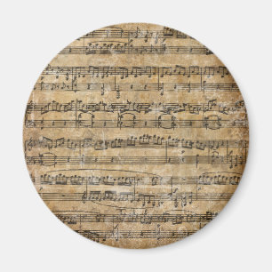 Vintages Musik-Blatt Magnet