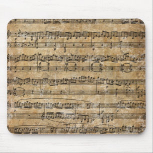 Vintages Musik-Blatt Mousepad