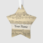 Vintages Musik-Blatt Ornament (Vorderseite)