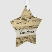 Vintages Musik-Blatt Ornament (Vorderseite)