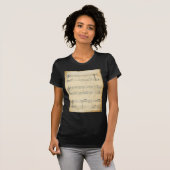 Vintages Musik-Blatt T-Shirt (Vorne ganz)