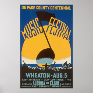 Vintages Musik-Festival-Plakat Poster