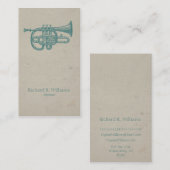 Vintages Musik-Horn Visitenkarte (Vorne/Hinten)