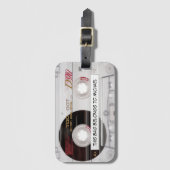 Vintages Musik-Kassette Mischung-Band Retro alte Gepäckanhänger (Vorderseite Vertikal)