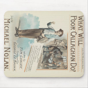 Vintages Musik-Lied-Blattschlechter Callaghan-Chor Mousepad