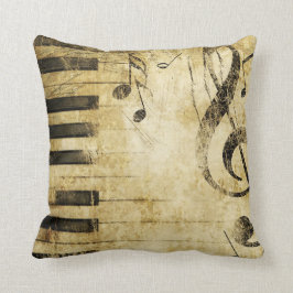 Vintages musikalische Anmerkungenthrow-Kissen Kissen