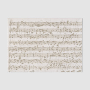 Vintages musikalisches neutrales Beige Decoupage S Seidenpapier