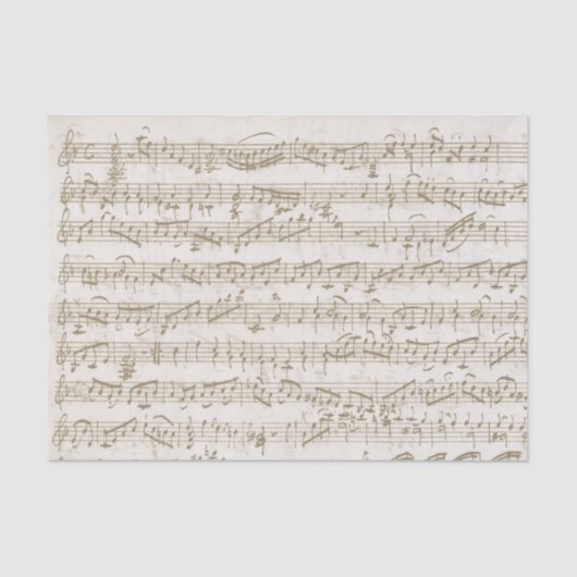 Vintages musikalisches neutrales Beige Decoupage S Seidenpapier (Vorderseite)