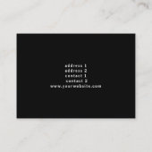 Vintages Musikbanddesign Visitenkarte (Rückseite)