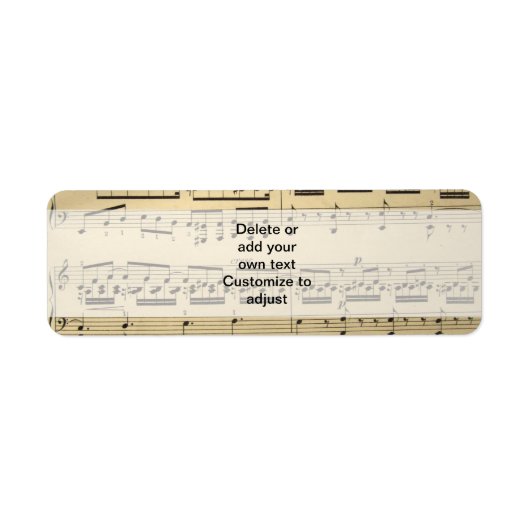 Vintages Musikblatt (Vorne)