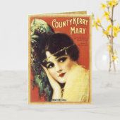 Vintages Musikblatt - Country Kerry Karte (Gelbe Blume)