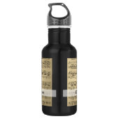 Vintages Musikblatt Edelstahlflasche (Rückseite)