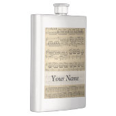 Vintages Musikblatt Flachmann (Rechts)