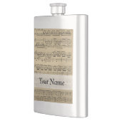 Vintages Musikblatt Flachmann (Links)