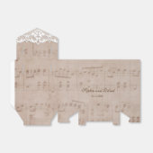 Vintages Musikblatt & Hochzeit Geschenkschachtel (Ungefaltet)