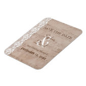 Vintages Musikblatt & Hochzeit SPEICHERN Magnet (Linke Seite)