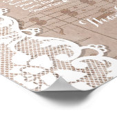 Vintages Musikblatt & Hochzeitsdiagramm Poster (Ecke)