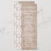 Vintages Musikblatt & Hochzeitsprogramm Programm (Vorne/Hinten)