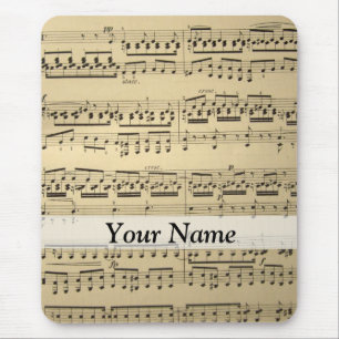 Vintages Musikblatt Mousepad