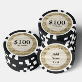 Vintages Musikblatt Pokerchips (Stapel)