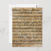 Vintages Musikblatt Postkarte (Vorne/Hinten)