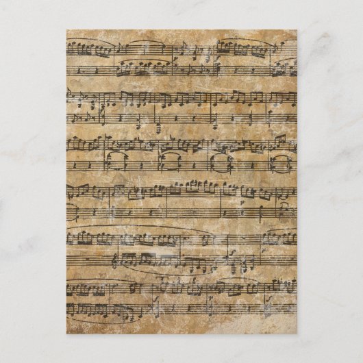 Vintages Musikblatt Postkarte (Vorderseite)