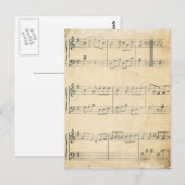 Vintages Musikblatt Postkarte (Vorne/Hinten)
