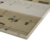 Vintages Musikblatt Schneidebrett (Ecke)