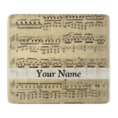 Vintages Musikblatt Schneidebrett (Vorderseite)