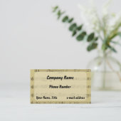 Vintages Musikblatt Visitenkarte (Stehend Vorderseite)