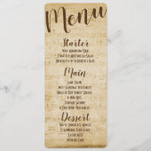 Vintages Musikmenü Menükarte (Vorderseite)