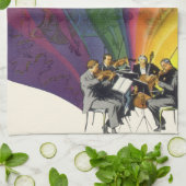 Vintages Musikrenbow, Viktorianisches Coupettanz Geschirrtuch (Gefaltet)