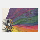 Vintages Musikrenbow, Viktorianisches Coupettanz Geschirrtuch (Horizontal)