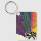 Vintages Musikrenbow, Viktorianisches Coupettanz Schlüsselanhänger (Vorderseite)