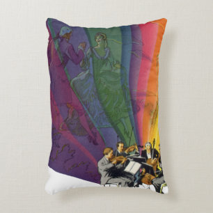 Vintages Musikrenbow, Viktorianisches Coupettanz Zierkissen