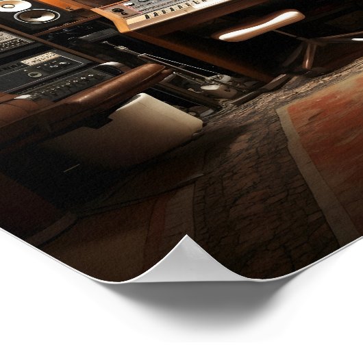 Vintages Musikstudio Poster (Ecke)