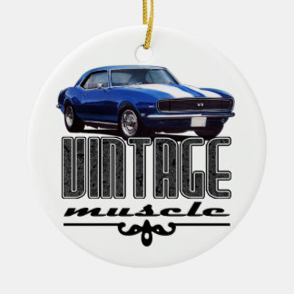 Vintages Muskel-Blau Camaro Keramik Ornament